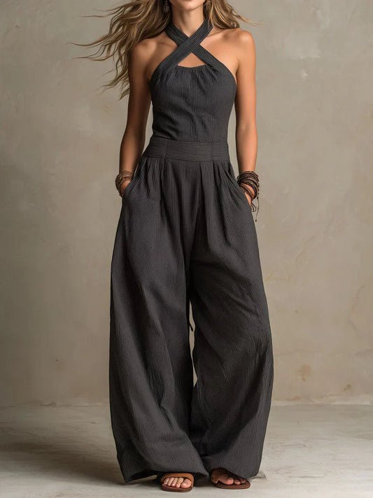 Mariela Mono Elegante con Escote Cruzado