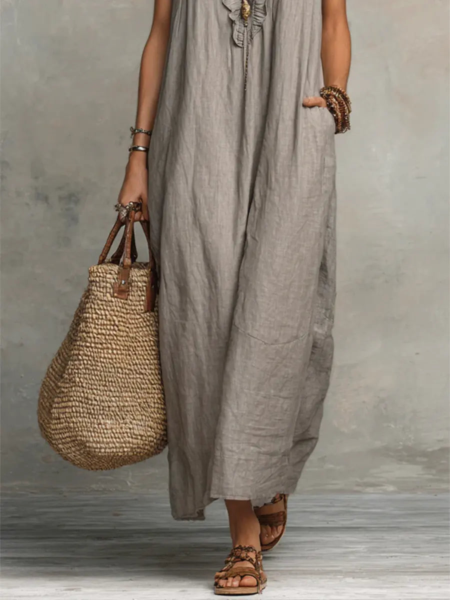 Camelia Vestido Maxi Bohemio con Escote en V