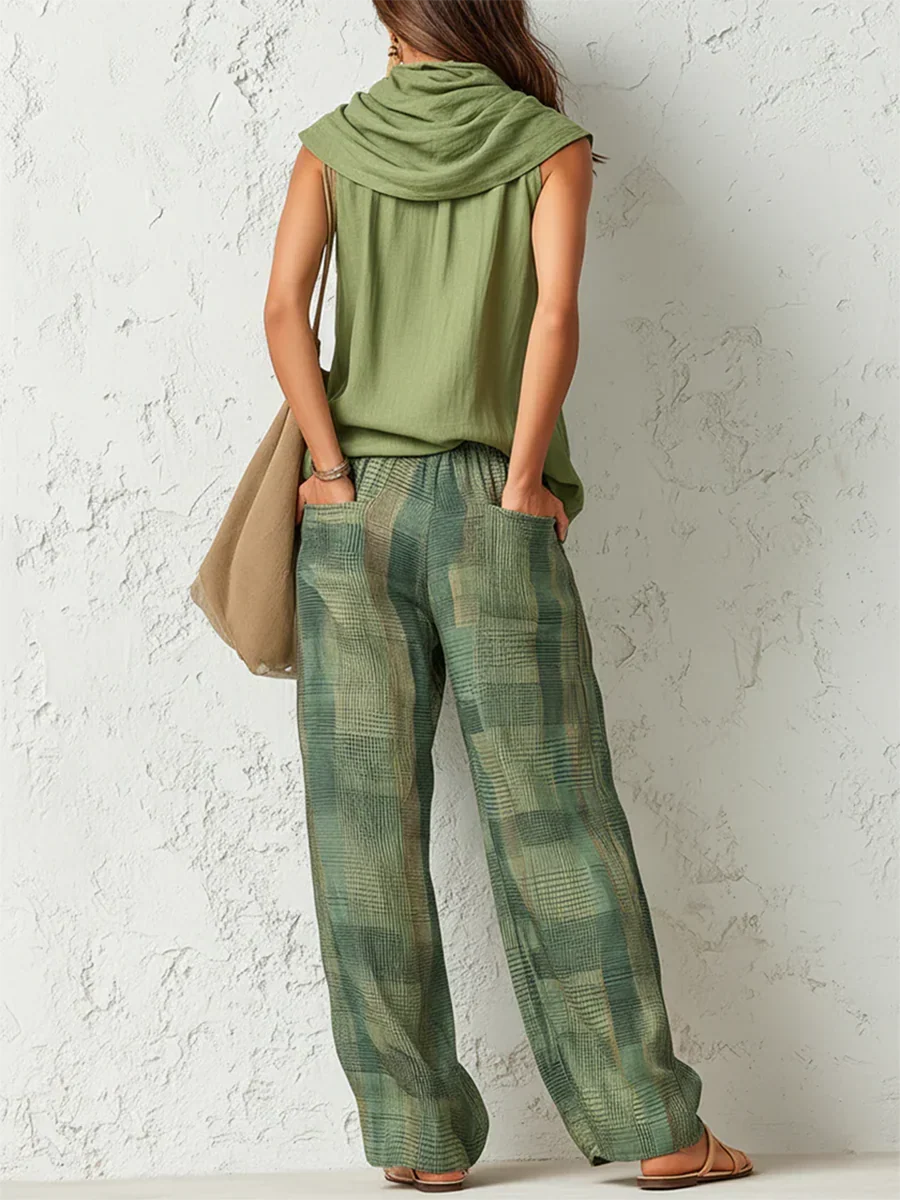 Conjunto Natural Cómodo y Elegante Verde